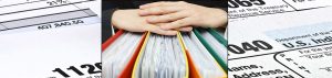 tax papers and tax folders